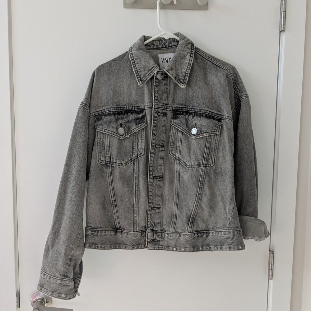 Zara Gray Denim Jacket